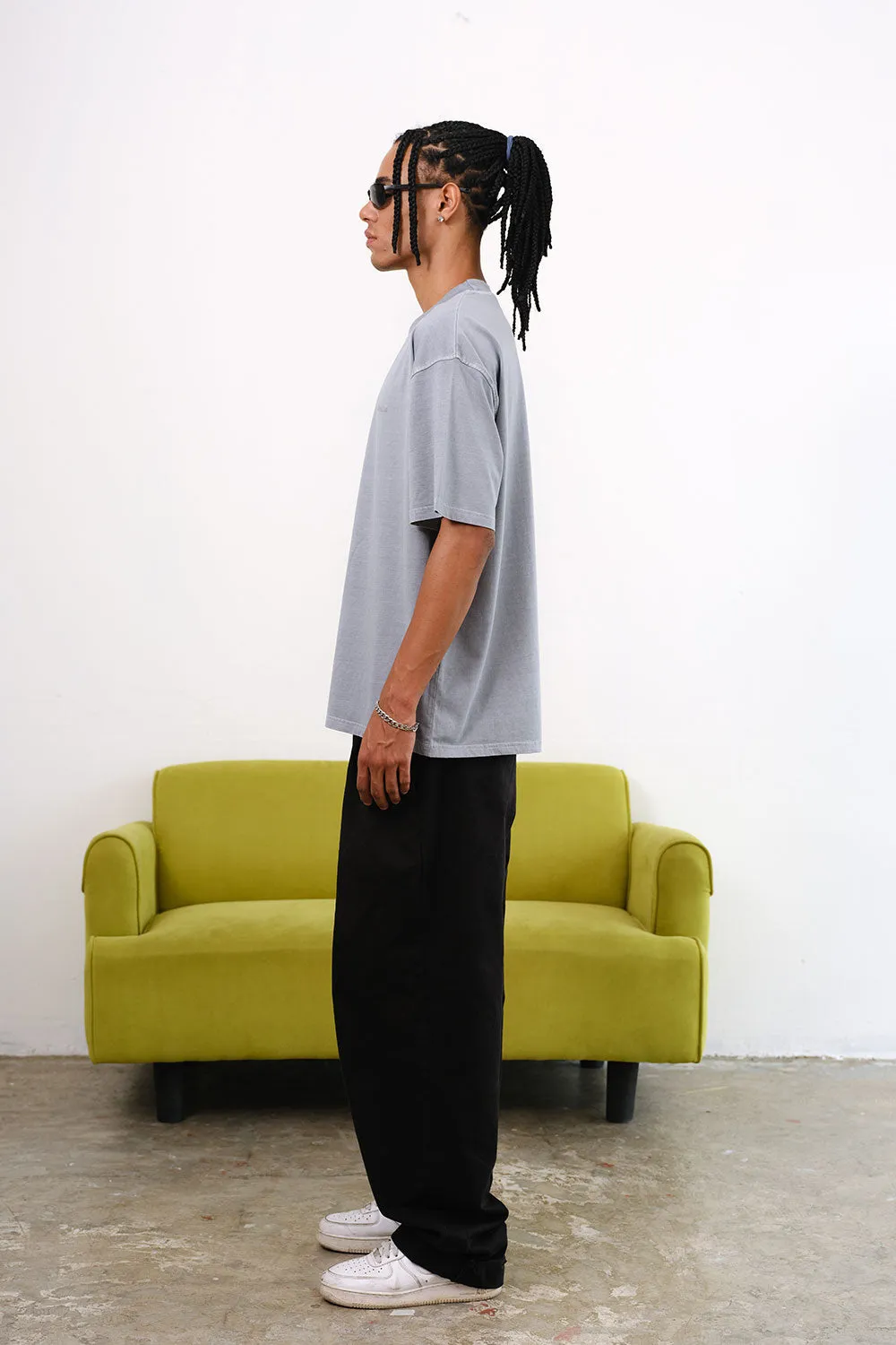 Dusty Blue Signature Heavyweight Faded T-shirt