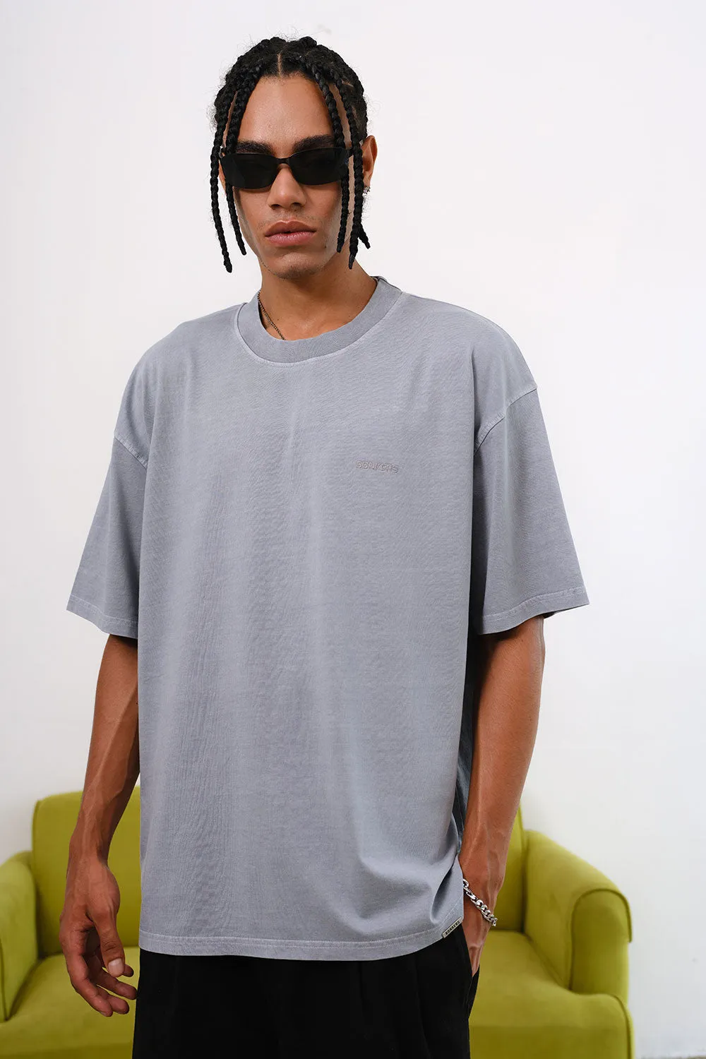 Dusty Blue Signature Heavyweight Faded T-shirt