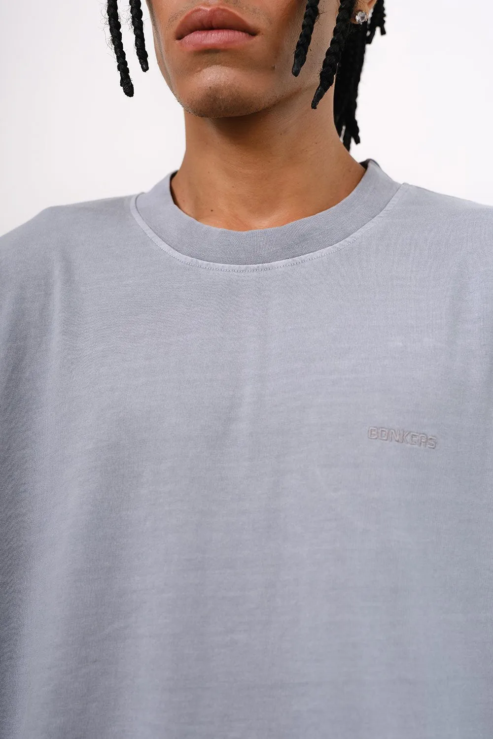 Dusty Blue Signature Heavyweight Faded T-shirt