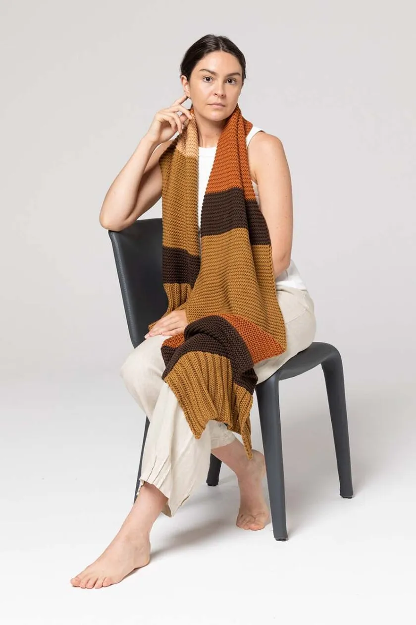 Indus | Bold Stripe Knit Scarf