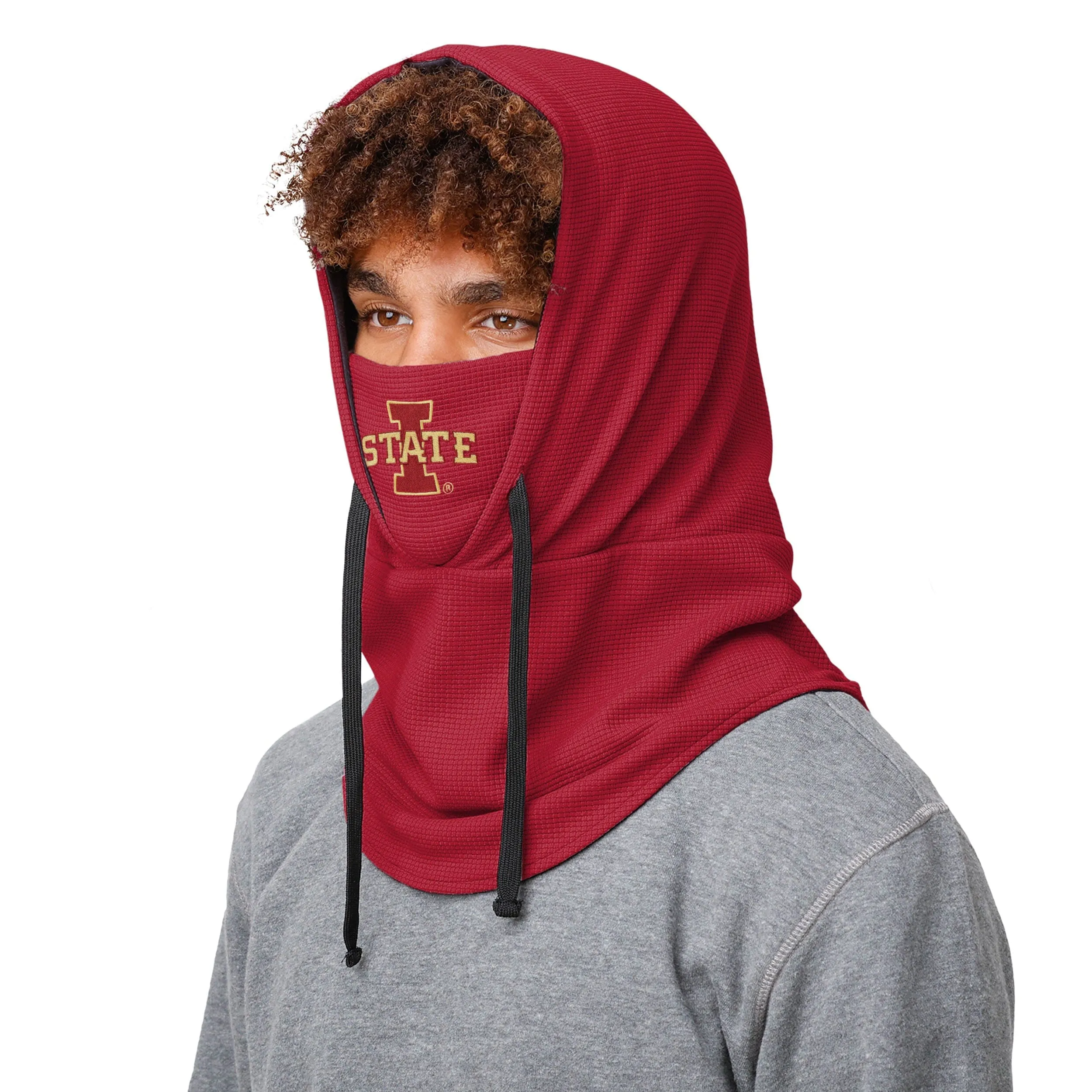 Iowa State Cyclones NCAA Waffle Drawstring Hooded Gaiter