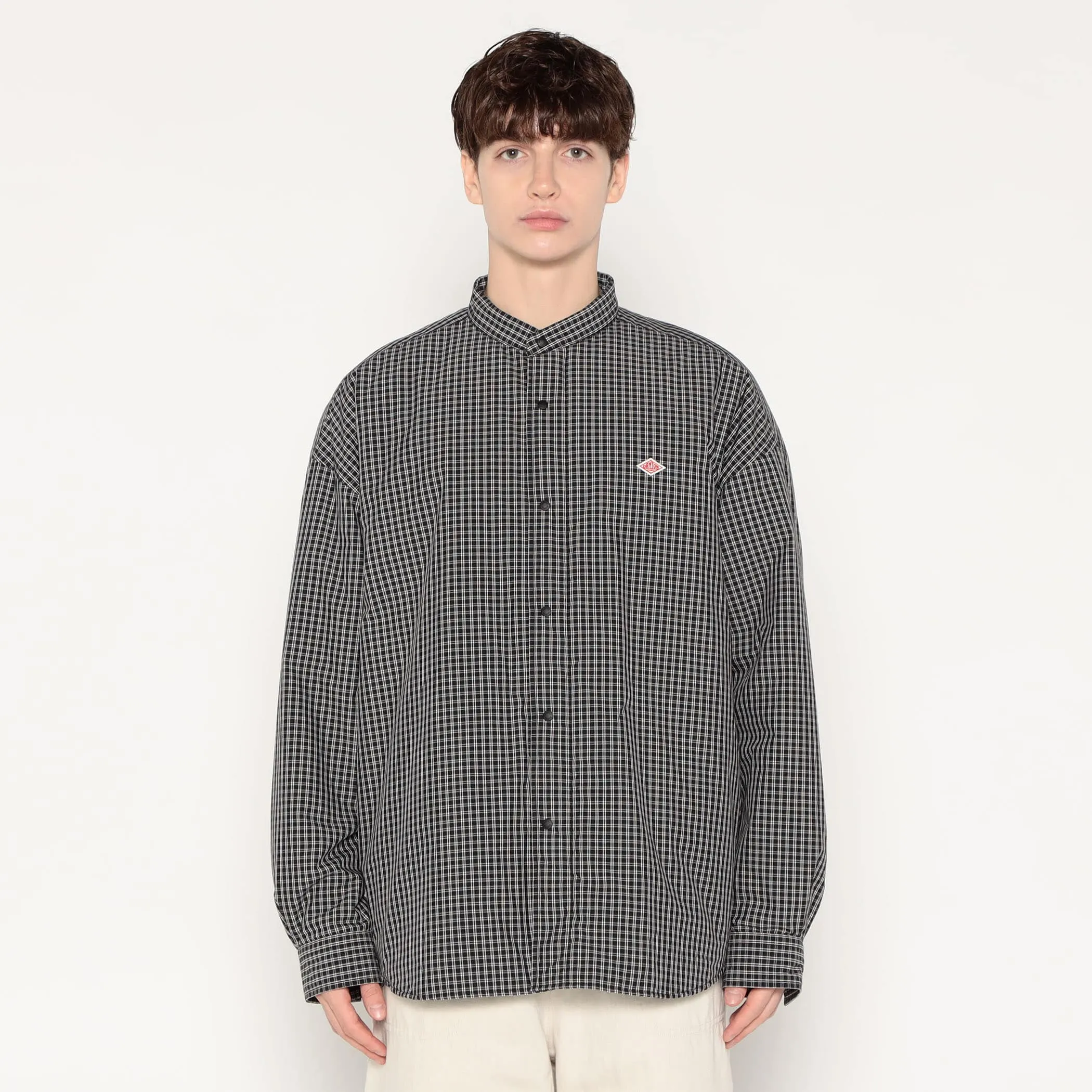 MEN'S INSULATION STAND COLLAR SHIRT JACKET PLAID