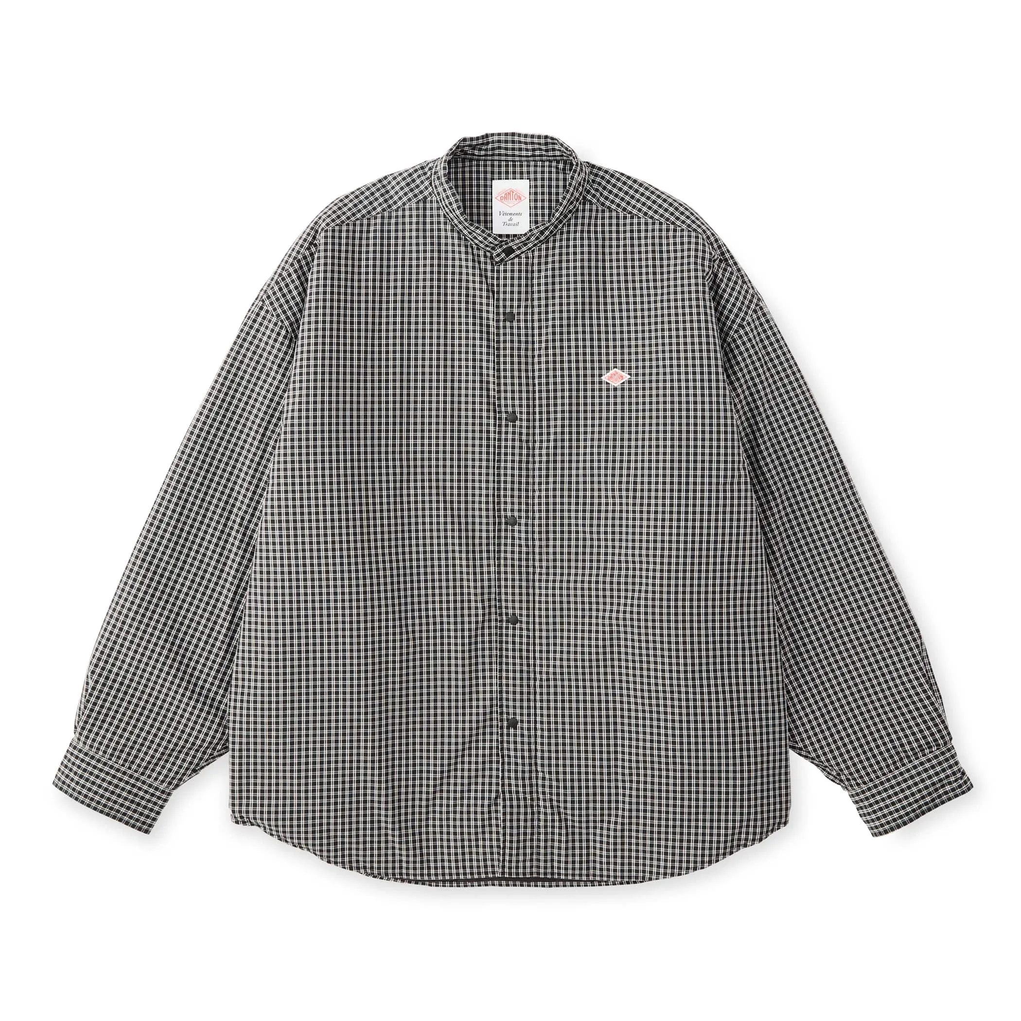 MEN'S INSULATION STAND COLLAR SHIRT JACKET PLAID