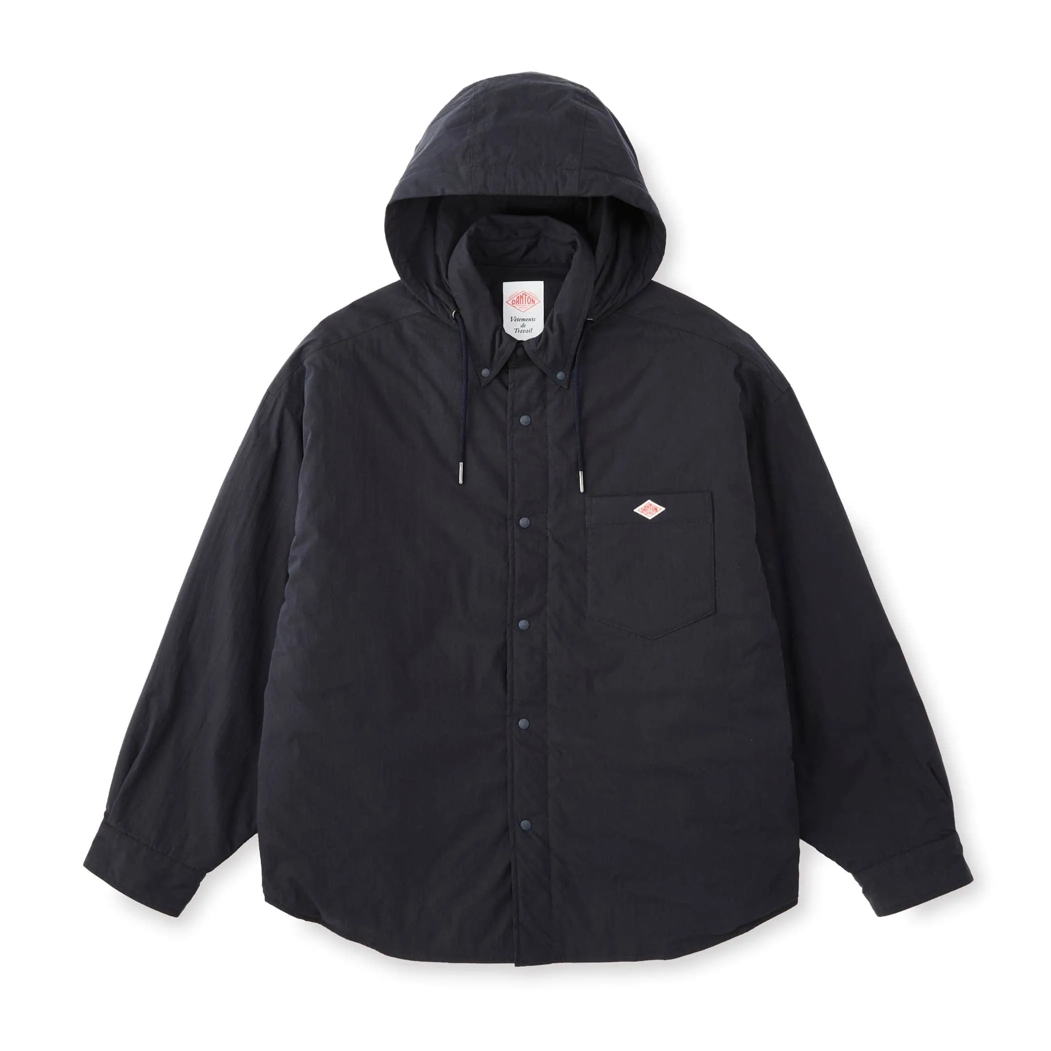 WOMEN'S INSULATION HOODED SHIRT JACKET SOLID
