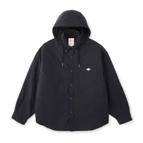 WOMEN'S INSULATION HOODED SHIRT JACKET SOLID